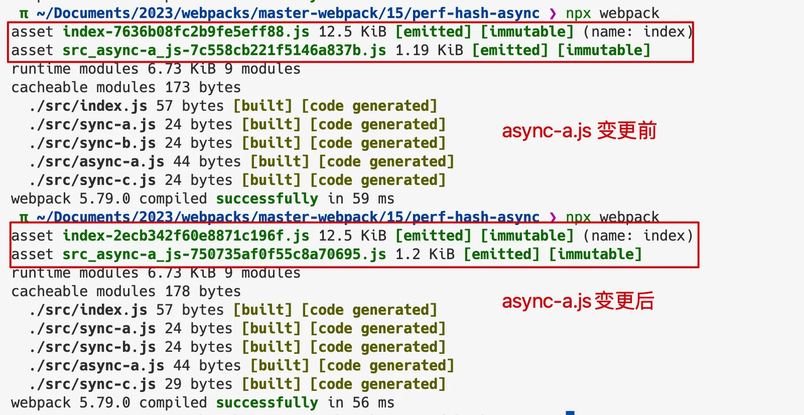 async chunks变更的影响