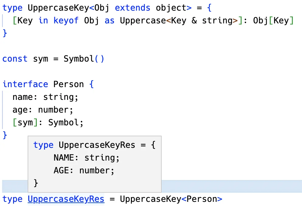 Index UppercaseKey